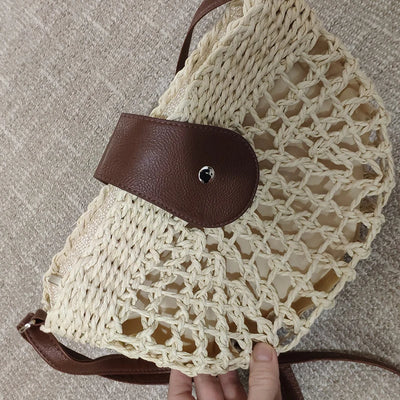 Sofia Semicircle Straw Bag