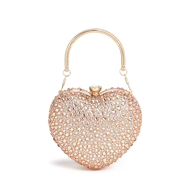 Sylvia Crystal Heart Shape Clutch