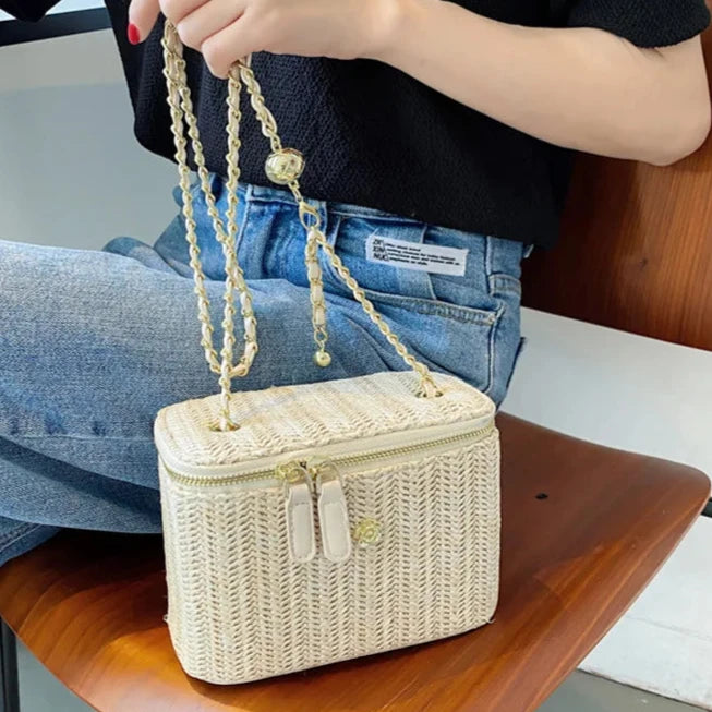 Vance Weave Straw Bag