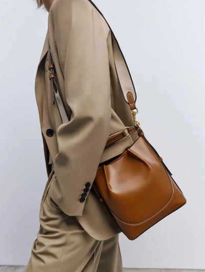 Delaney Wide Strap Bucket Bag