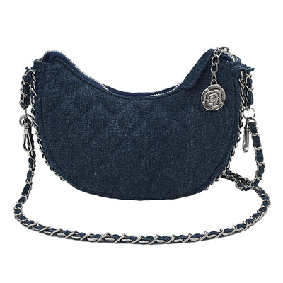 Ella Chic Denim Crescent Bag