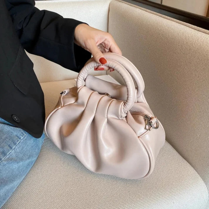 Luka Loop Pleated Small Handbag