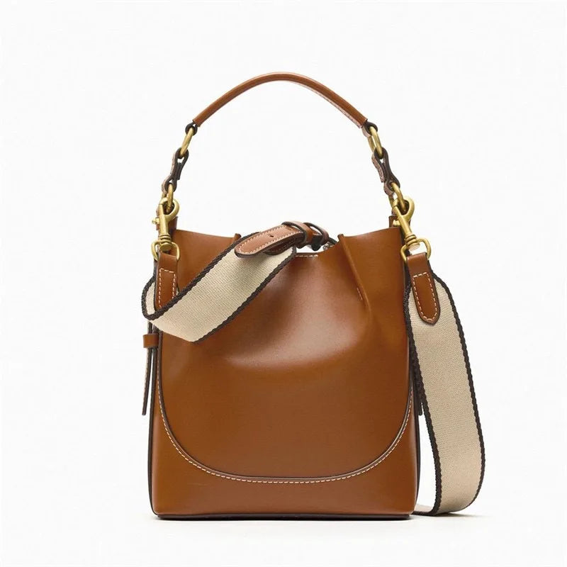 Delaney Wide Strap Bucket Bag