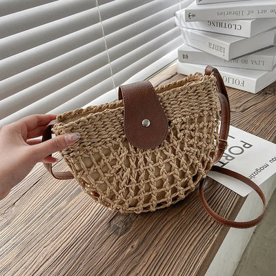 Sofia Semicircle Straw Bag