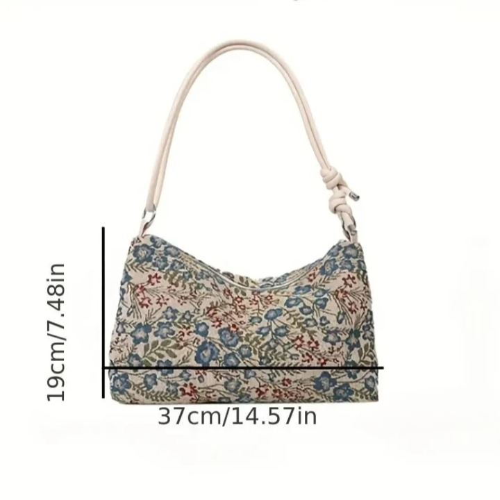 Thriving Floral Underarm Bag