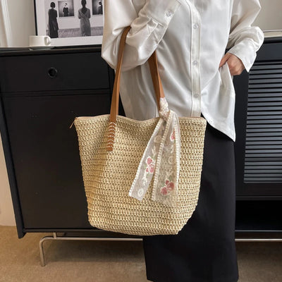 Marlow Straw Tote Bag