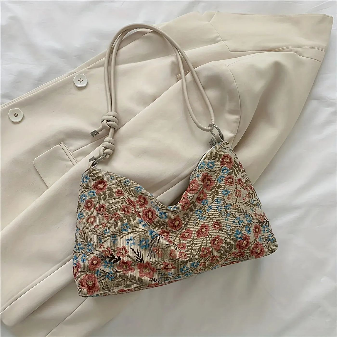 Thriving Floral Underarm Bag