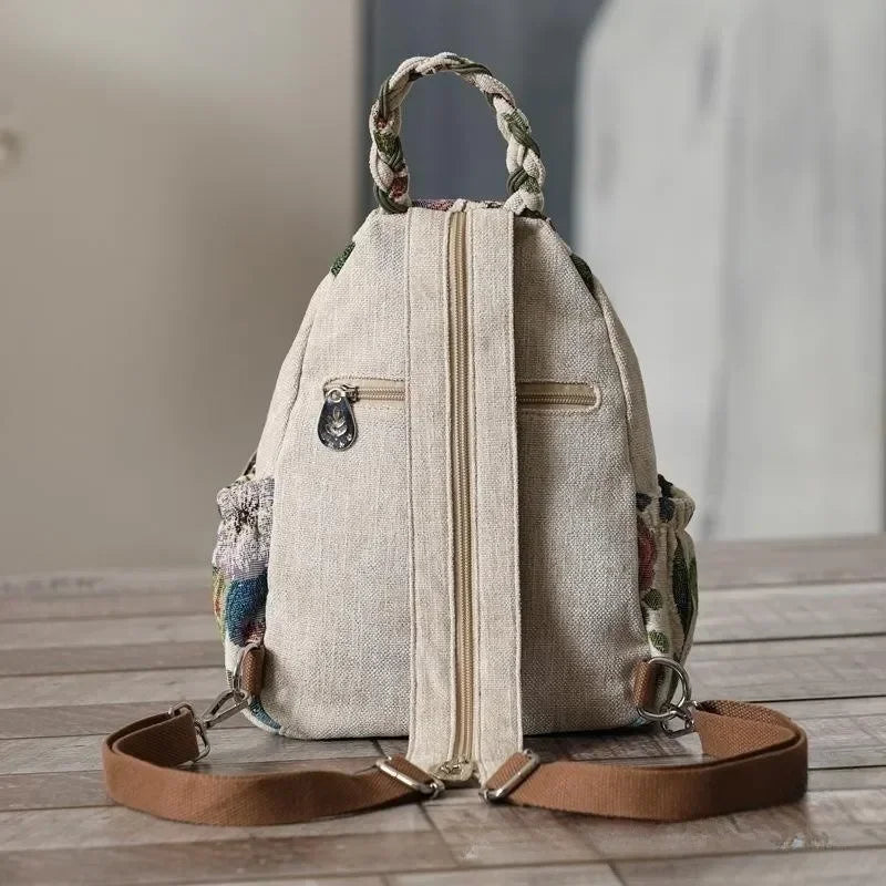 Ezra Woodland Canvas Backpack