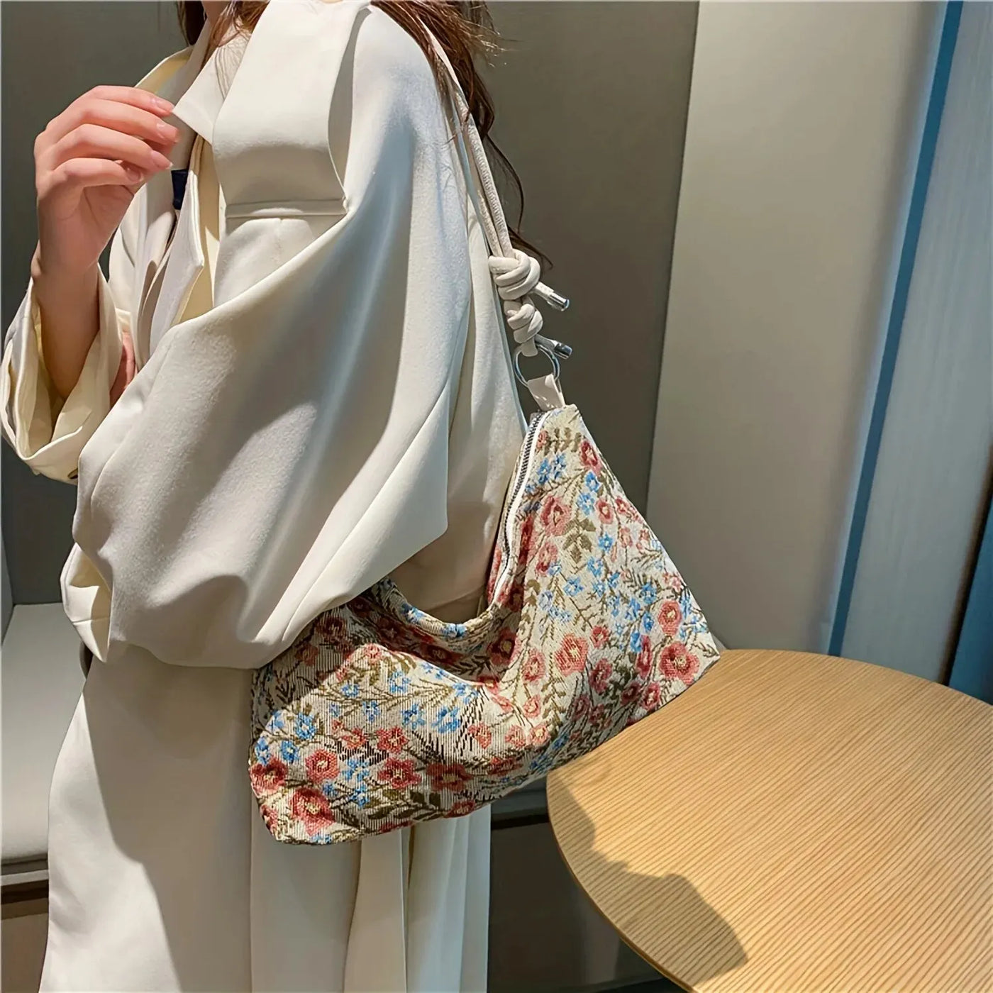 Thriving Floral Underarm Bag