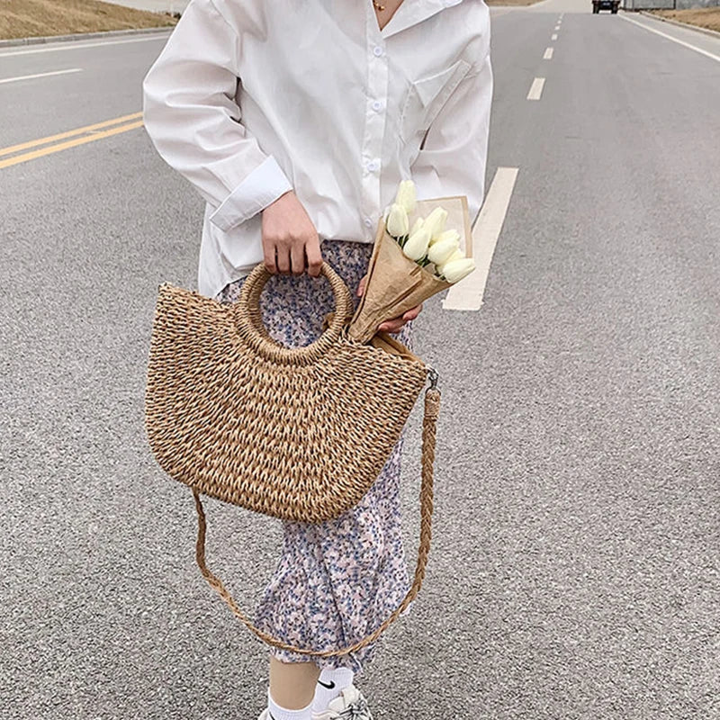 Alina Straw Seaside Bag