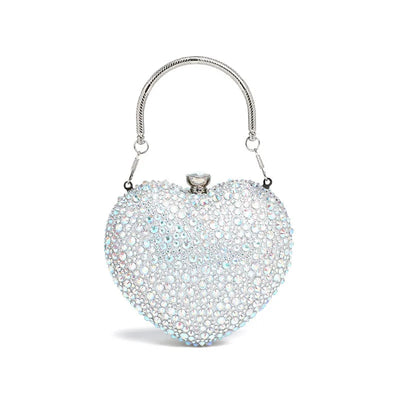 Sylvia Crystal Heart Shape Clutch