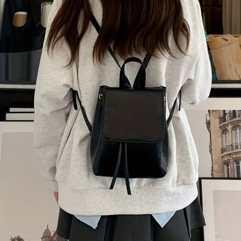 Abbey Drawstring Flap Backpack