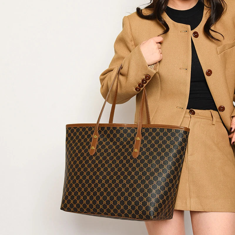 Miss Sally Leather Tote Bag