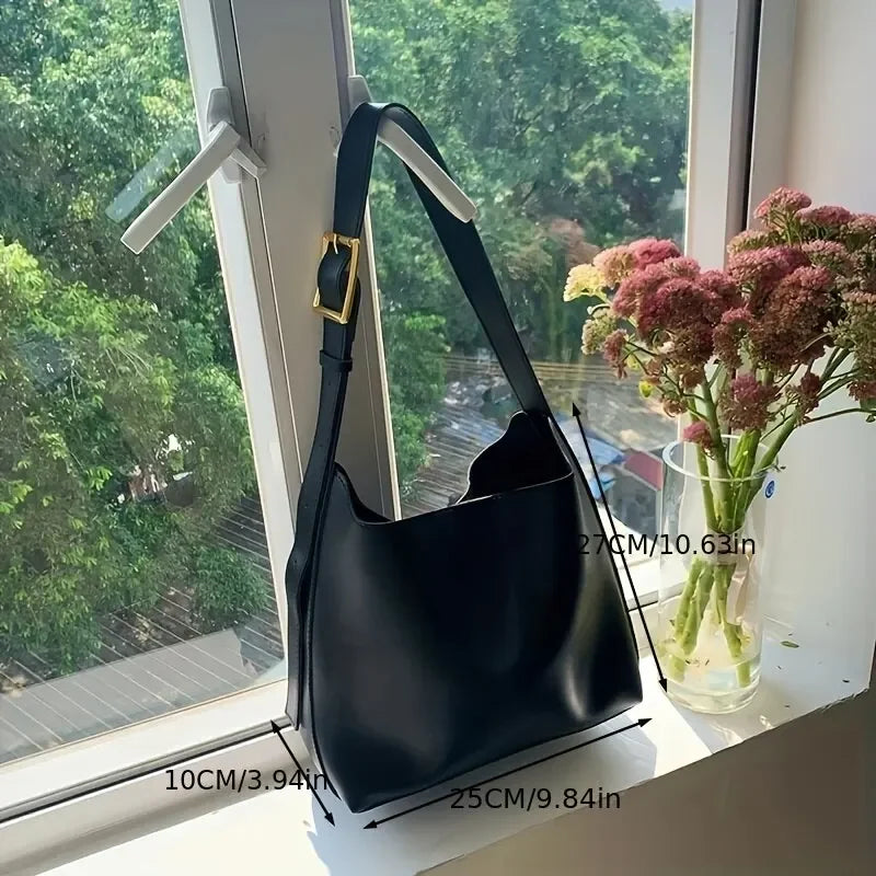 Stephanie Minimalist Leather Shoulder Bag