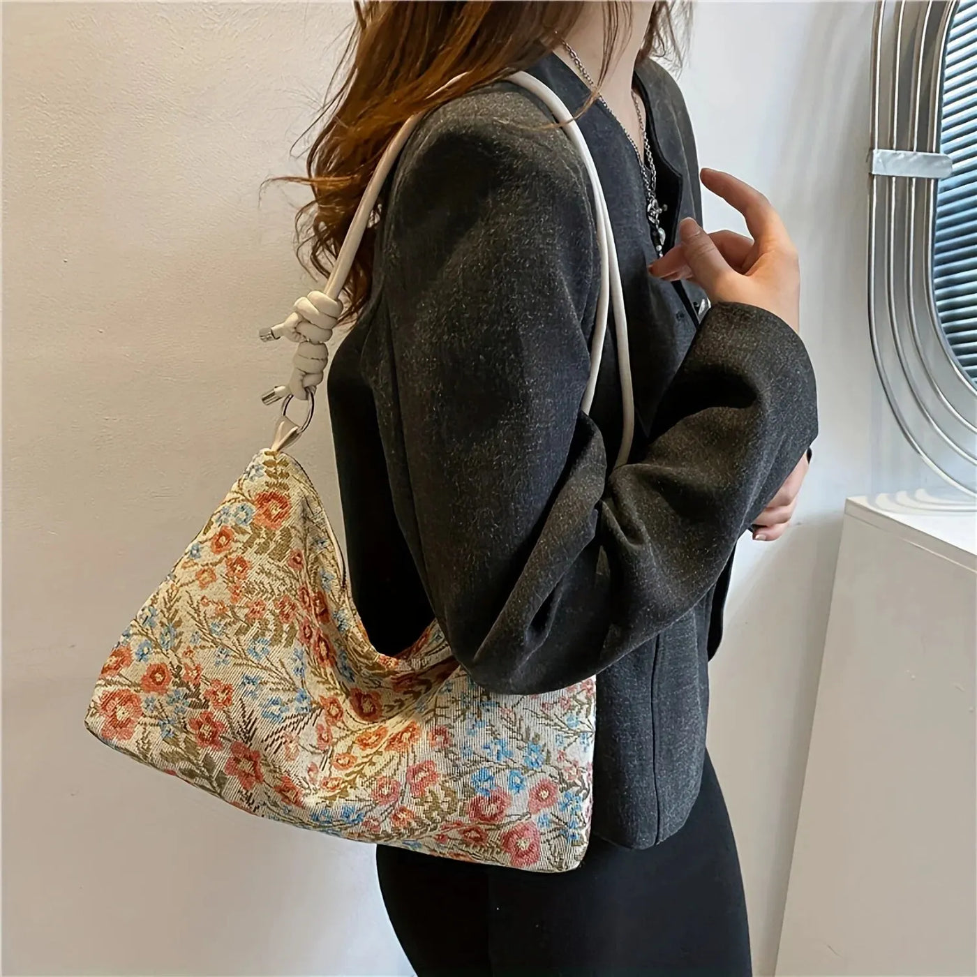 Thriving Floral Underarm Bag