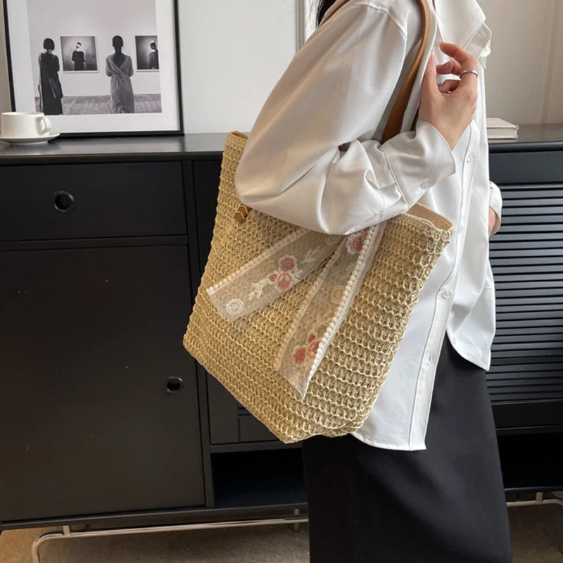 Marlow Straw Tote Bag