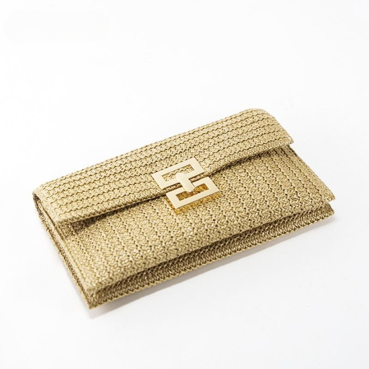 Summer Straw Envelope Bag