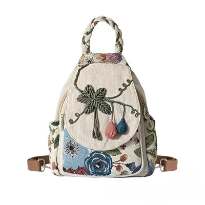 Ezra Woodland Canvas Backpack