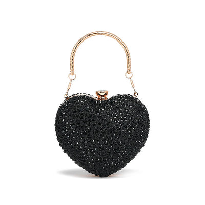 Sylvia Crystal Heart Shape Clutch