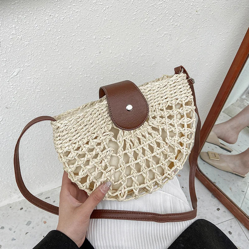 Sofia Semicircle Straw Bag