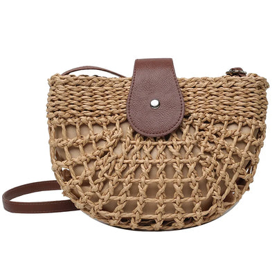 Sofia Semicircle Straw Bag