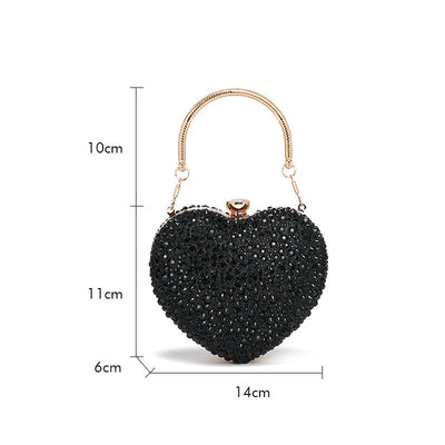 Sylvia Crystal Heart Shape Clutch